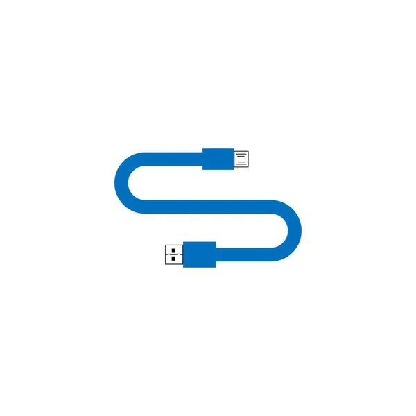 Ilustración Letra Usb Logotipo Diseño Plantilla Vector — Archivo Imágenes Vectoriales