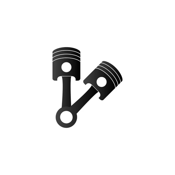 Kolben Logo Design Vorlagenvektor — Stockvektor