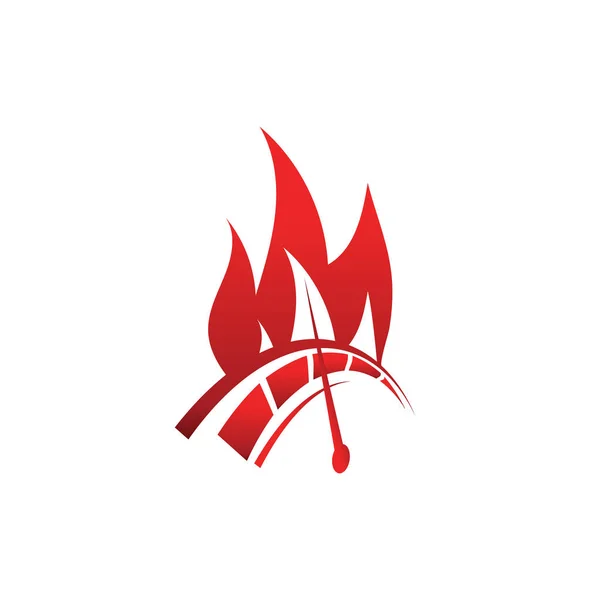 Zarif Hız Göstergesi Logo Tasarım Şablonu — Stok Vektör