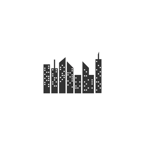 Stadt Skyline Silhouette Logo Design Vorlage Vektor — Stockvektor