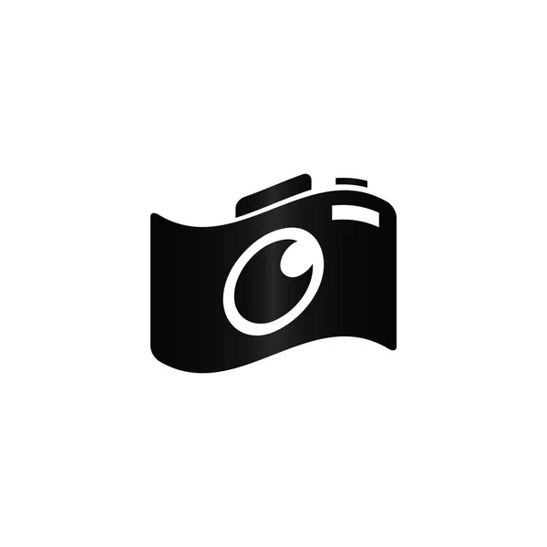 Foto da câmera logotipo e ícone modelo vetor — Vetor de Stock