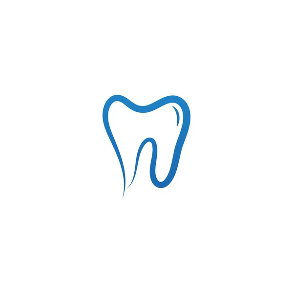 Modelo Design Logotipo Dente Dental Limpo — Vetor de Stock