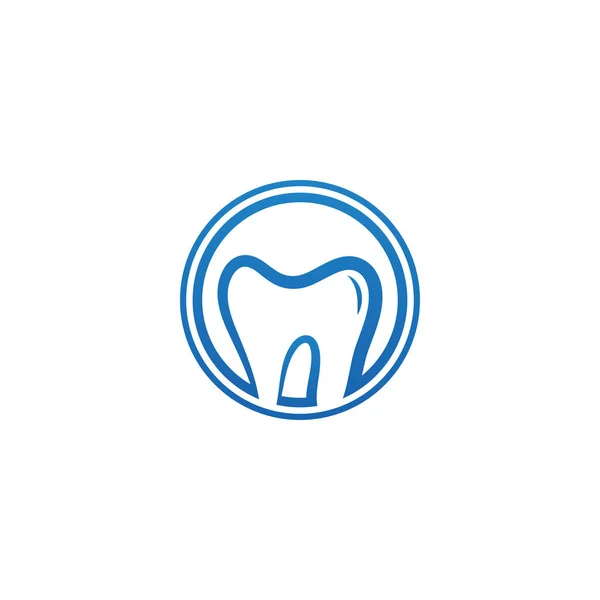 Modelo Design Logotipo Dente Dental Limpo — Vetor de Stock