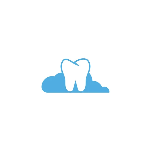 Modelo Design Logotipo Dente Dental Limpo — Vetor de Stock