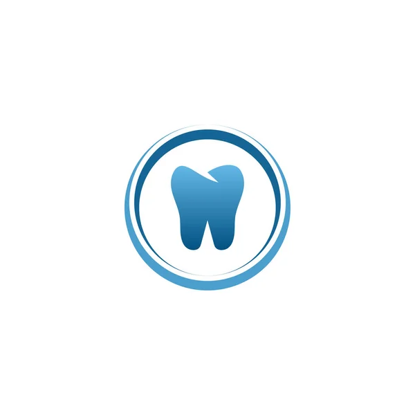 Modelo Design Logotipo Dente Dental Limpo — Vetor de Stock