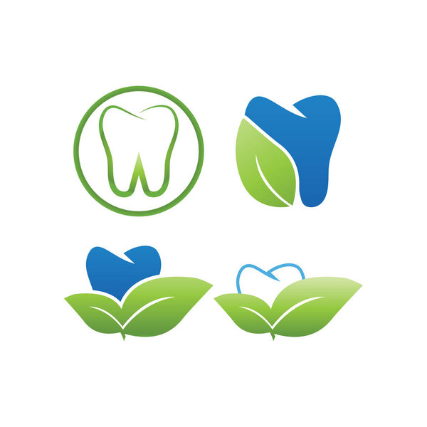 Clean dental tooth logo design template