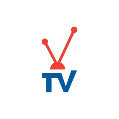 Televizyon TV grafik tasarım şablonu izole edildi