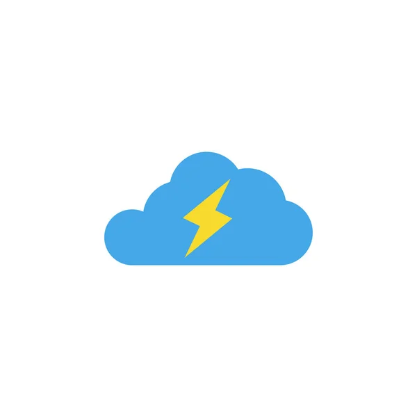 Modèle de conception d'icône nuage Thunder vecteur isolé — Image vectorielle