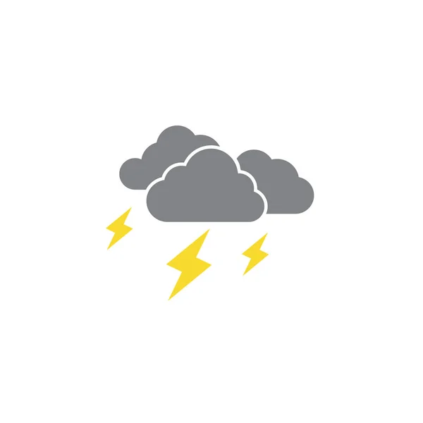 Nuvoloso meteo icona progettazione modello vettore isolato — Vettoriale Stock