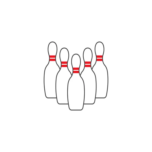 Bowling icon design template vector isolated illustration — Stock Vector