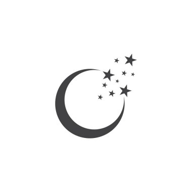 Ay gecesi grafik tasarım şablonu izole edildi