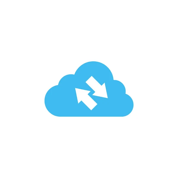 Modèle de conception d'icône de nuage de synchronisation isolé — Image vectorielle