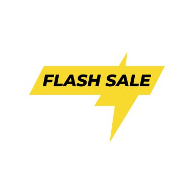 Flash satış flaş simgesi tasarım şablonu izole edildi