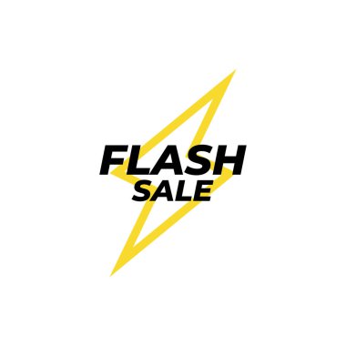 Flash satış flaş simgesi tasarım şablonu izole edildi