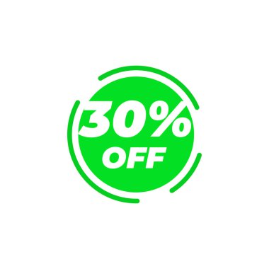 % 30 indirimli etiket tasarım şablonu