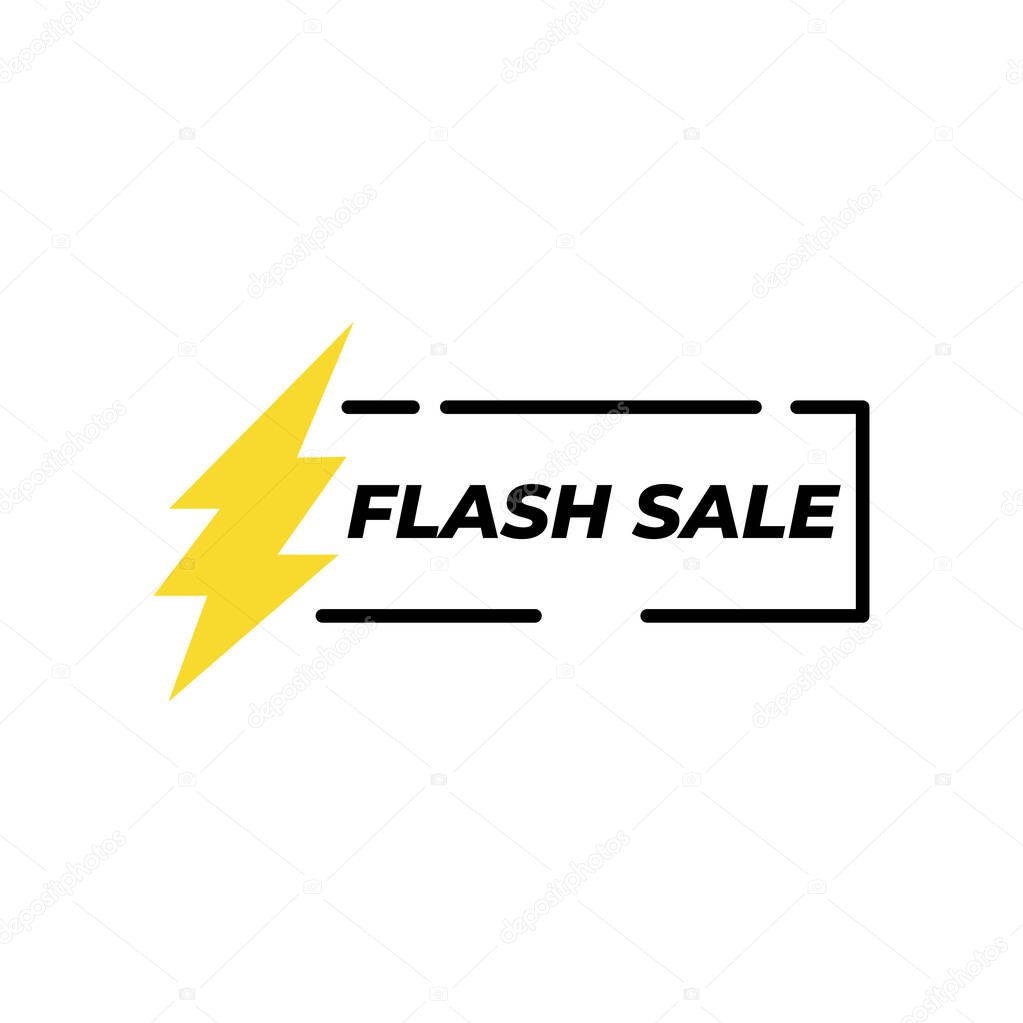 Flash sale banner icon design template vector isolated