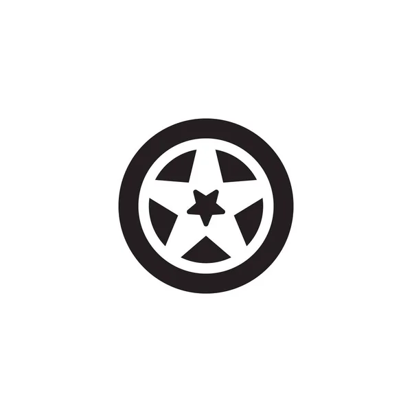 車のホイールアイコンのデザインテンプレートベクトル絶縁 — ストックベクタ