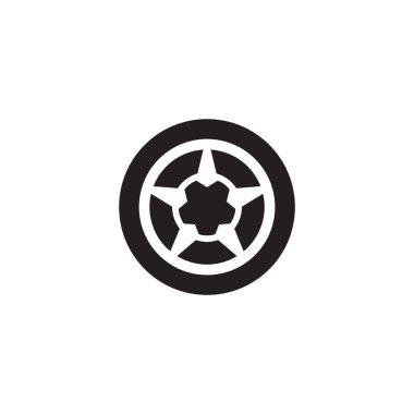 Otomobil tekeri tasarım şablonu izole edildi