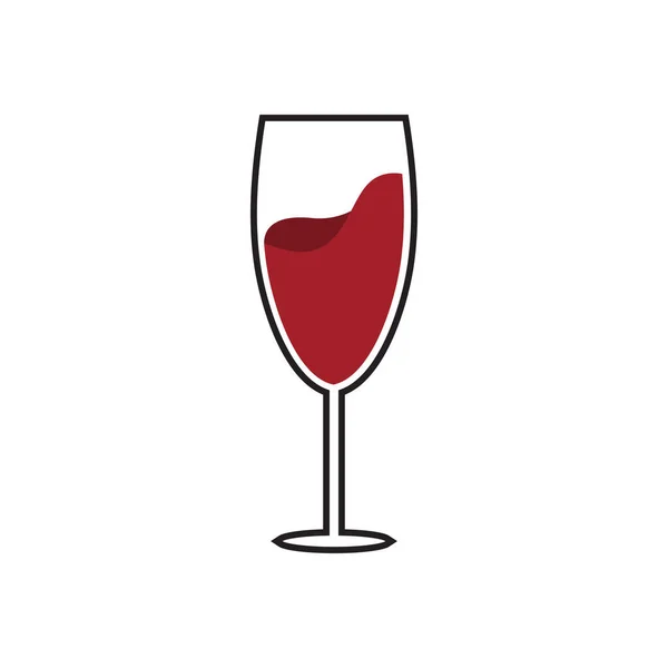 Şarap ikonu tasarım şablonu vektör izole çizimi — Stok Vektör