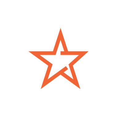 Soyut yıldız simgesi tasarım şablonu izole edildi