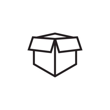 Kutu simgesi tasarım şablonu izole edilmiş vektör illüstrasyonu