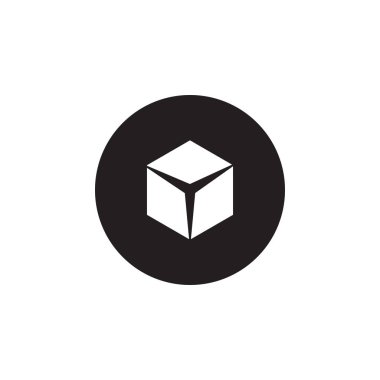 Kutu simgesi tasarım şablonu izole edilmiş vektör illüstrasyonu