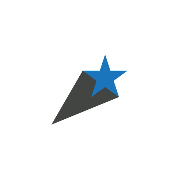Plantilla de diseño de icono de estrella abstracta vector aislado — Vector de stock