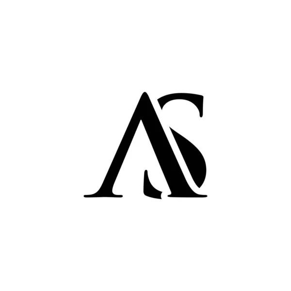Inicial como alfabeto logotipo design modelo vetor —  Vetores de Stock