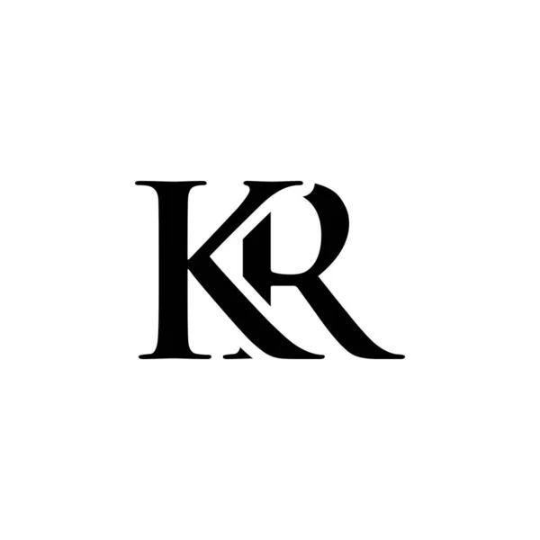 Initial kr alfabet logo design mall vektor — Stock vektor