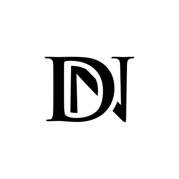 Початковий вектор дизайну логотипу абетки dn — стоковий вектор