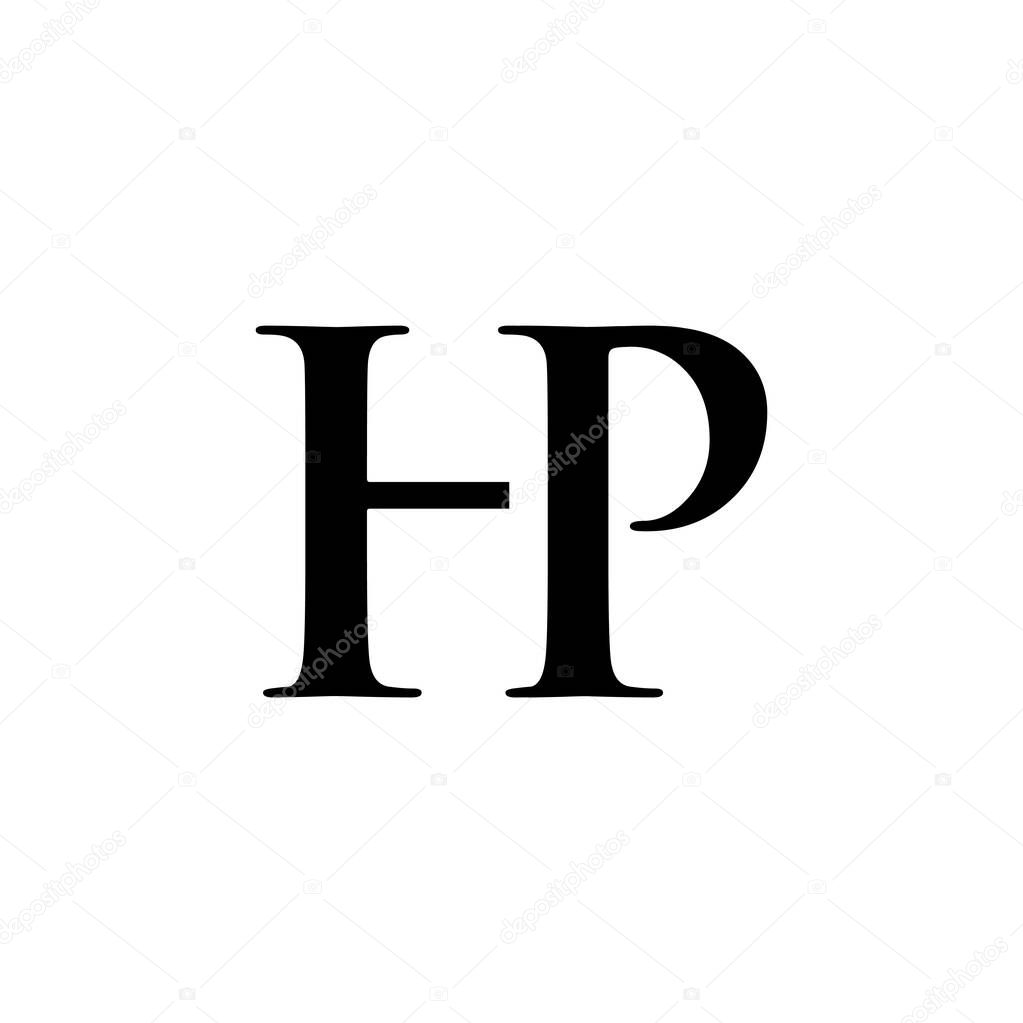 Initial hp alphabet logo design template vector