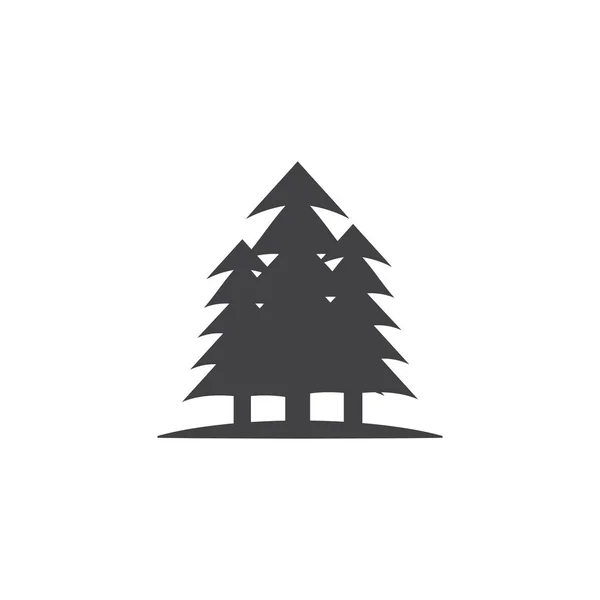 Vetor de modelo de ícone de árvore de pinheiro isolado — Vetor de Stock