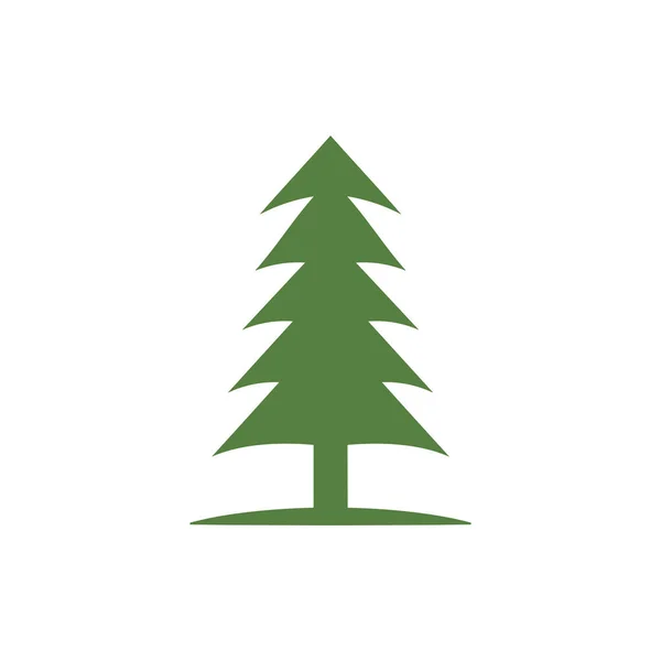 Vetor de modelo de ícone de árvore de pinheiro isolado — Vetor de Stock