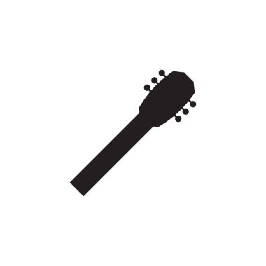 Gitar boyun simgesi tasarım şablonu izole edildi