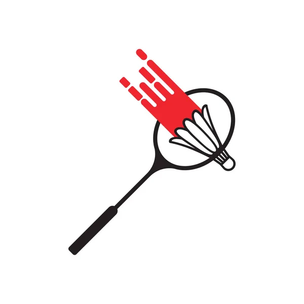 Smash badminton pictogram ontwerp template vector geïsoleerd — Stockvector