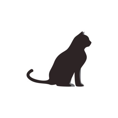 Kedi hayvan simgesi tasarımı şablonu izole edildi