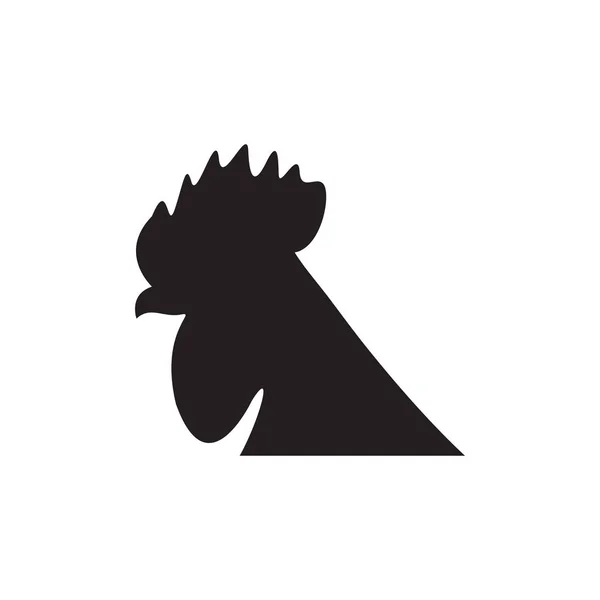 Hahn Kopf Logo Design Template Vektor isoliert — Stockvektor