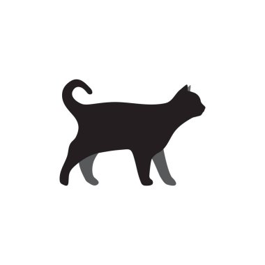 Kedi hayvan simgesi tasarımı şablonu izole edildi