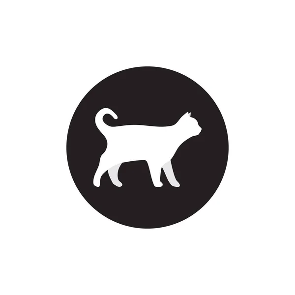 Katze Tier Symbol Design Vorlage Vektor isoliert — Stockvektor