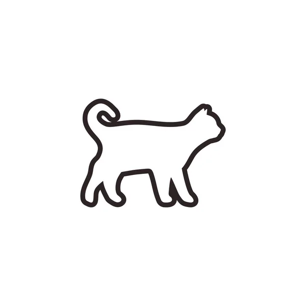 Katze Tier Symbol Design Vorlage Vektor isoliert — Stockvektor