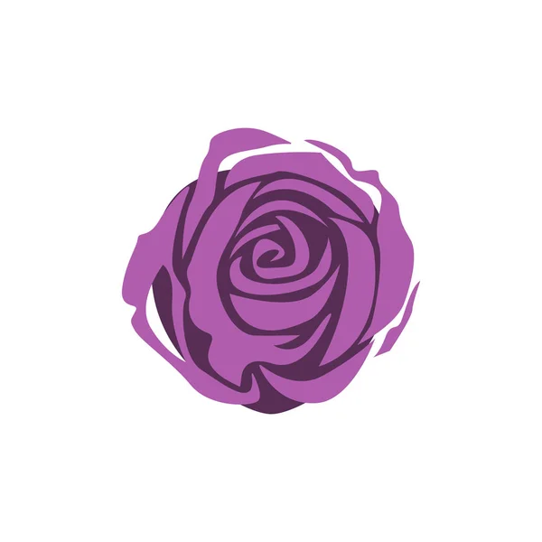 Purple rose bloem pictogram ontwerp template vector geïsoleerd — Stockvector