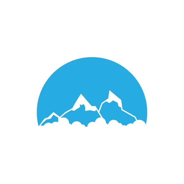 Ice mountain icon design template vector isolated — 스톡 벡터