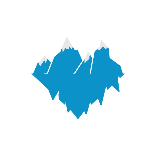 Ice mountain icon design template vector isolated — 스톡 벡터