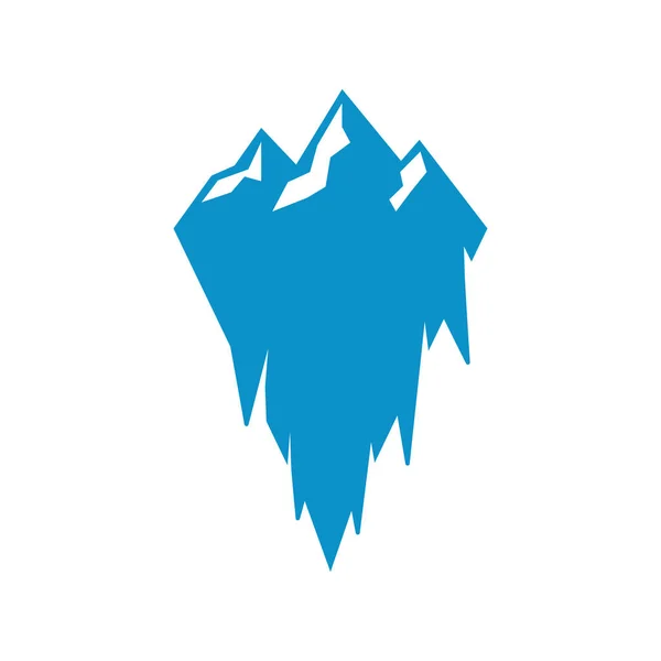 Ice mountain icon design template vector isolated — 스톡 벡터