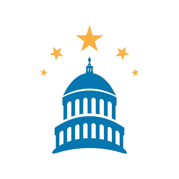 Capitol building usa icon design template vector — 스톡 벡터