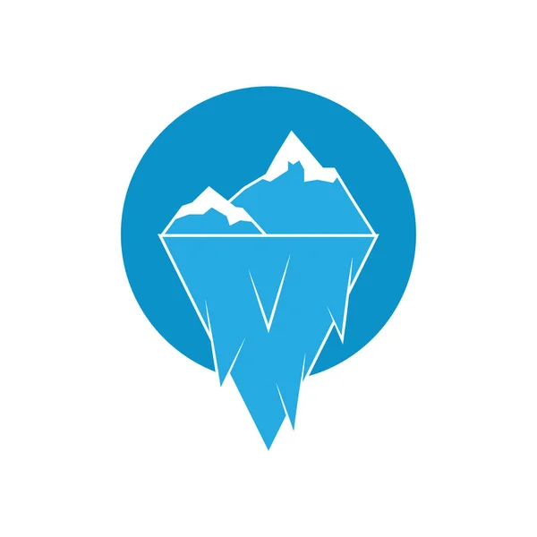 IJsberg pictogram ontwerp sjabloon vector geïsoleerd — Stockvector