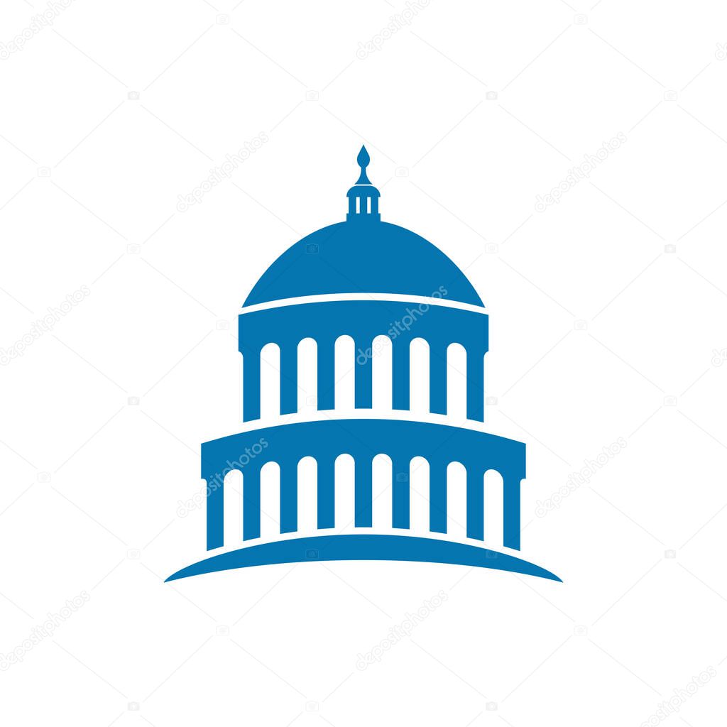 Capitol building usa icon design template vector