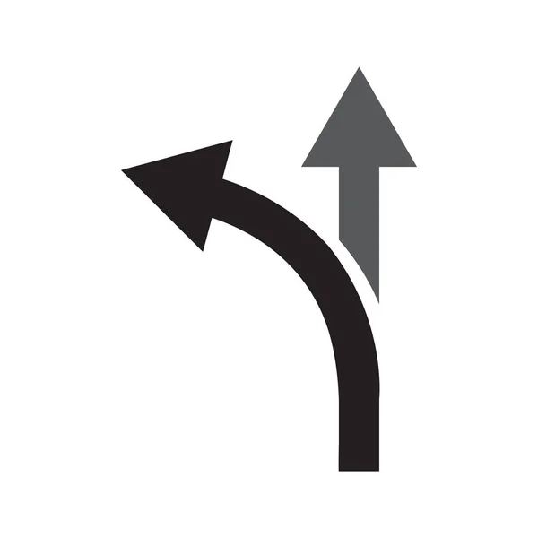Chemin direction icône conception modèle vecteur isolé — Image vectorielle