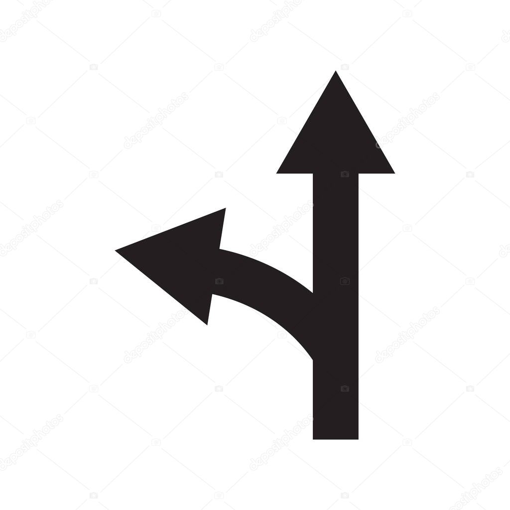 Way direction icon design template vector isolated
