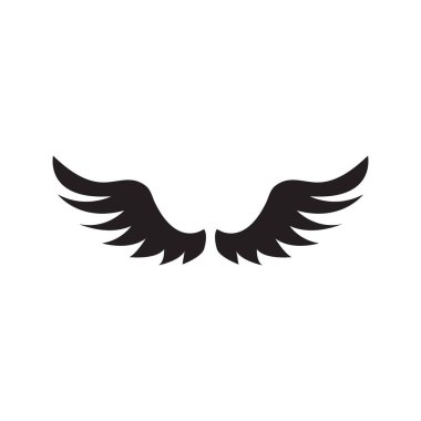 Kanat simgesi tasarım şablonu izole edilmiş vektör illüstrasyonu